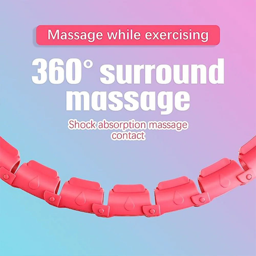 24-Sections Smart Sports Circle Adjustable Thin Waist Massager Fitness Gym Ring Fitness Equipment Waist Easy Weight Loss