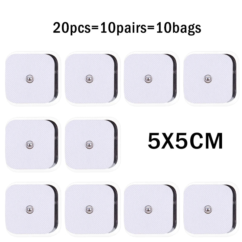 10/20Pcs Tens Massager Electrode Pads Gel Self Adhesive Replacement For EMS Muscle Stimulator Electric Digital Machine Sticker