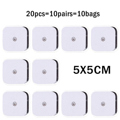 10/20Pcs Tens Massager Electrode Pads Gel Self Adhesive Replacement For EMS Muscle Stimulator Electric Digital Machine Sticker