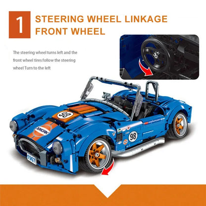 Technical Expert 1816Pcs Cobra Racing Sport Car Model Building Blocks City Speed Vehicle Kid Adult Gift Supercar Bricks MOC Toys