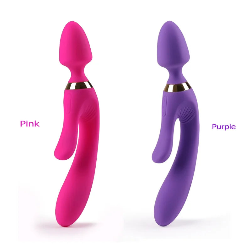 1PCS Powerful Waterproof Soft Silicone Electric Massager Dildos G-spot Clitoral Nipple Stimulator Masturbator Sex Toys for Women