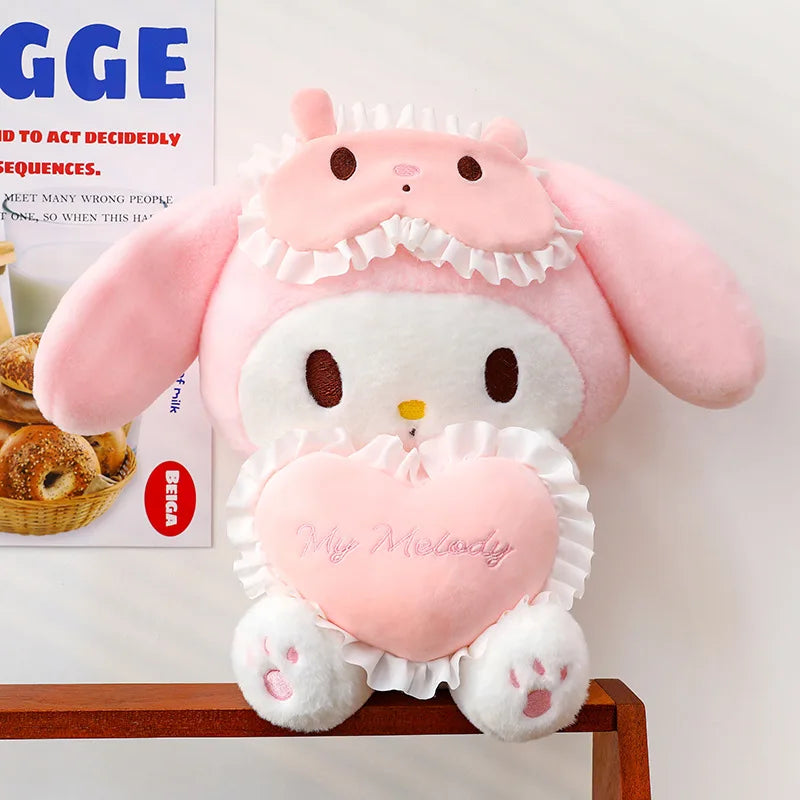 25/35/45/60cm Kawaii Love Kulomi Plush Toy Cute Melody Cartoon Plushies Pillow Doll Children's Girlfriend Birthday Gift for Kids