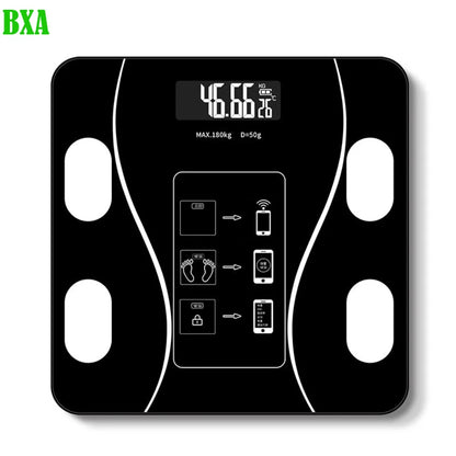 Smart Digital Wireless Bathroom Body Fat Scale Weight Scale Body Composition Analyzer With Smartphone App Bluetooth-compatible