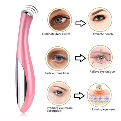 NEW Mini Handheld Electric Vibrating Eye Facial Massage Pen Anti-aging Wrinkles Dark Circles Removal Rejuvenating Skin Care Tool