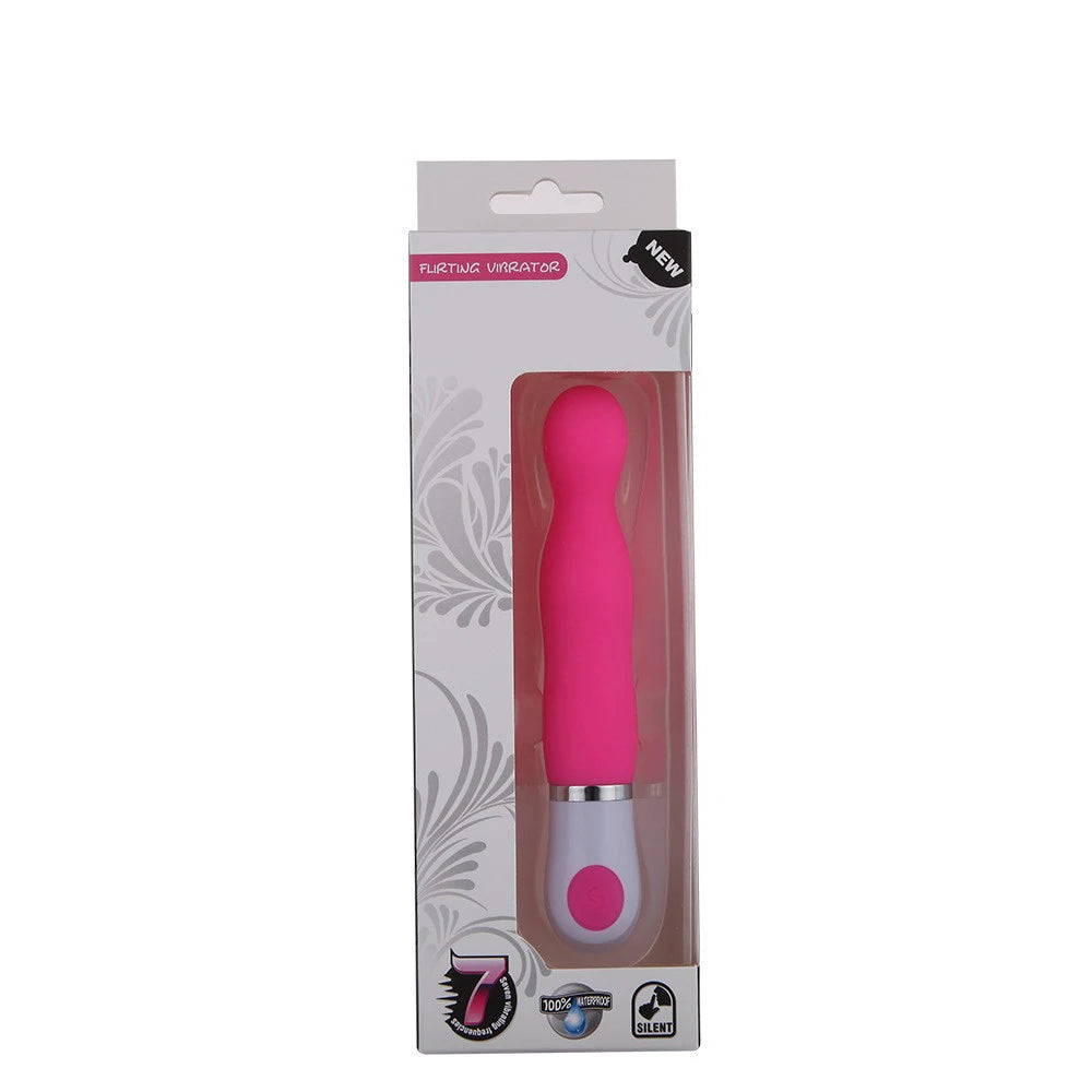 Soft Silicone Silent Vibration Flirting G-Spot Vibrator AV Wand Massager Masturbator Simple Sex Toys for Women