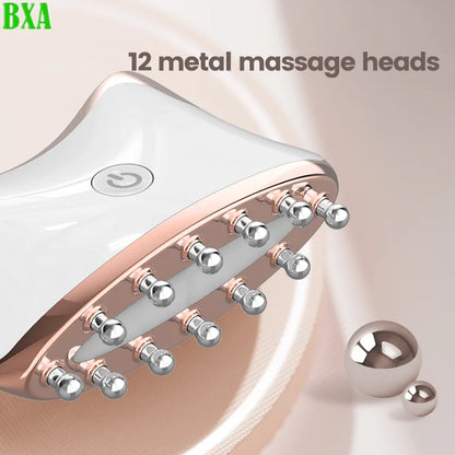 New Face Massager Electric Infrared Guasha Massager EMS Body Shaping Meridian Scraping Brush Face Neck Lifting Eliminate Edema