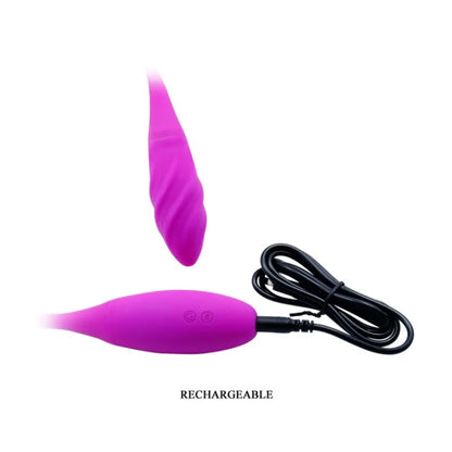 Soft Double Vibration Bendable Silicone Snake Vibe Clitoris G-spot Vibrator Masturbator Sex Toys for Women (USB Rechargeable)