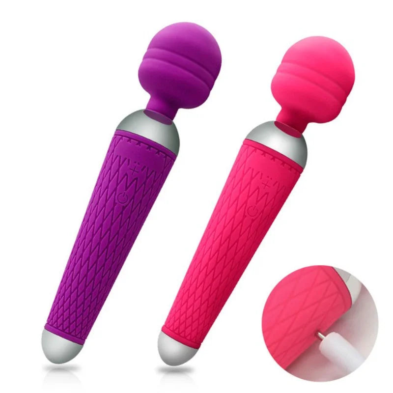 1PCS USB Charge Powerful Clit Vibrator AV Magic Wand G-Spot Vibrator Massager Clitoral Stimulator Masturbator Sex Toys for Women