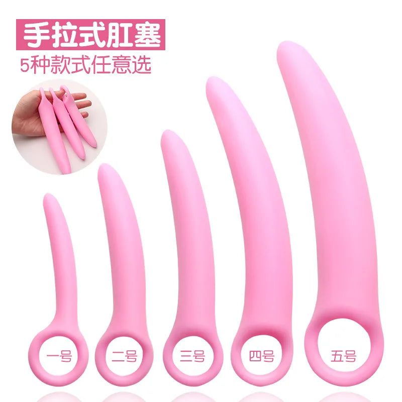 1pc Silicone Crescent Anal Plug Female Butt Plug Dildo Anal Stimulation G-Spot Masturbation Adult Sex Toys for Women Men