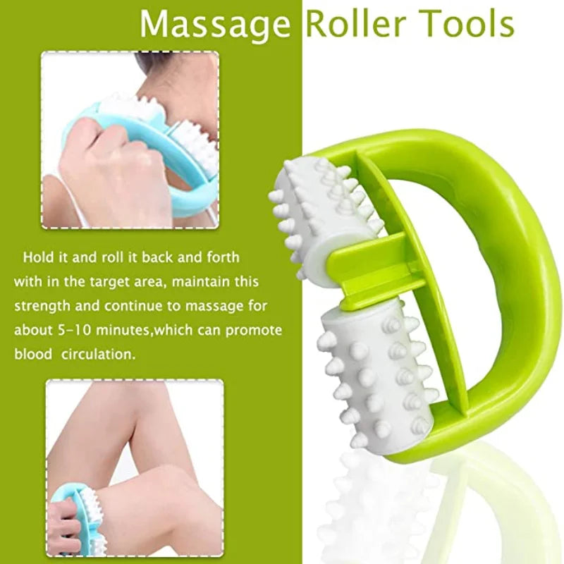 Manual Two-Wheel Roller Massage Fast Anti Cellulite Roller Beauty Massager Anti Cellulite Roller Health Care Cellulite Massage