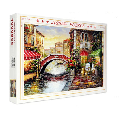 1000-Pieces Paper Puzzle Game DIY Puzzle Toys Landscape Architecture Series Children Adult Educational Leisure Jigsaw Puzzle Toy