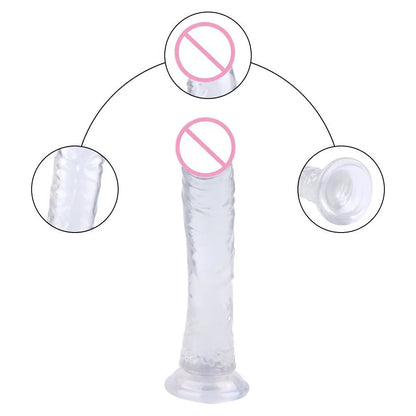 1PCS Multicolor Fantasy 8.26″ Long Dildo Butt Plug Dildo G-Spot Stimulator Masturbator Sex Toys for Women