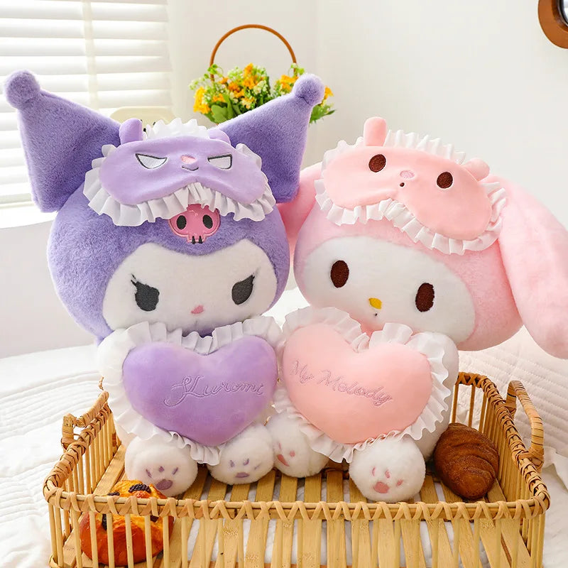 25/35/45/60cm Kawaii Love Kulomi Plush Toy Cute Melody Cartoon Plushies Pillow Doll Children's Girlfriend Birthday Gift for Kids