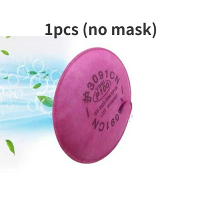 Protective Gas Mask Painting Spraying Organic Vapor Field Spherical Respirator Silicone Chemcial Safety Proof Dust Facepiece