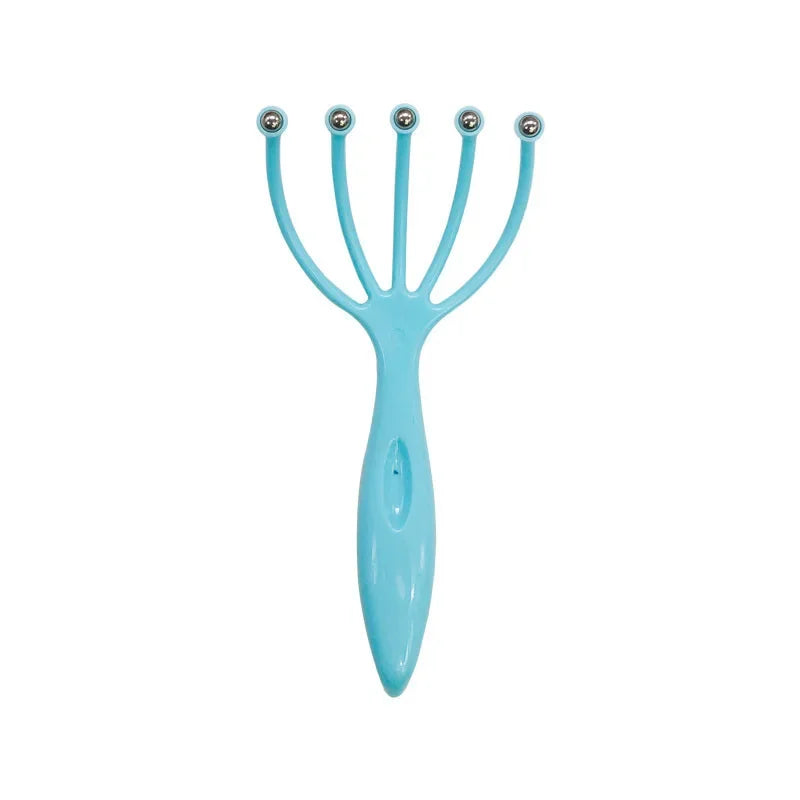 Soft Handheld Head Scalp Massager Neck Ball Comb Roller Five Finger Claws Steel Relax SPA Hair Care for Scratching Head Relief