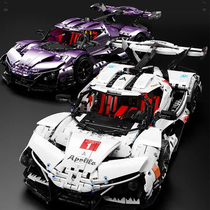 3668PCS 1:8 MOC High-Tech Gumpert Apollo IE Sport Car Building Blocks Speed Racing Vehicle Bricks Kits Toy Gifts for Friend Kids