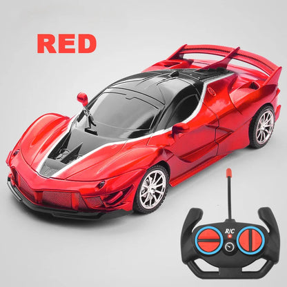 1:18 4DWC RC Car With Led Light  Radio Remote Control Cars Sports Car High-speed Drift Car Boys Toys For Children