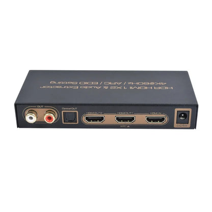 4K HDR HDMI 1x2 Splitter with Audio Extractor - HDMI 2-Port Distribution, Audio Extraction