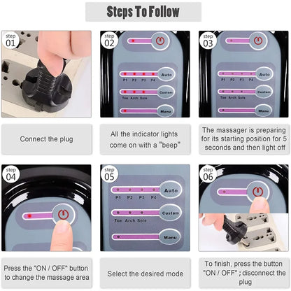 Automatic Finger Pressure Kneading Foot Massager Small Leg Foot Sole Massage Beauty Leg Instrument Set