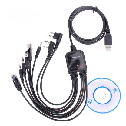 8 in 1 USB Programming Cable For Baofeng UV-5R Motorola Kenwood PUXING Yaesu Icom Wouxun Hyt TYT QYT multiple Radios Car Radio