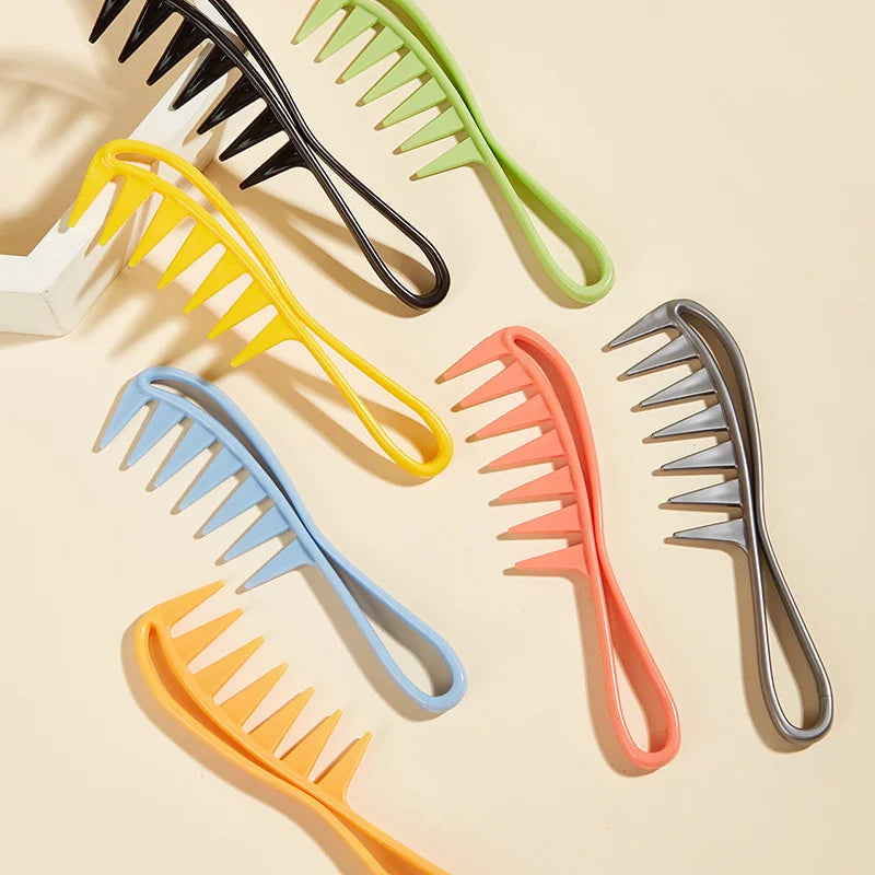 BXA Massage Comb Wide Tooth Shark Plastic Comb Curly Hair Salon Hairdressing Comb Massage for Hair Styling Tool for Curl Hair