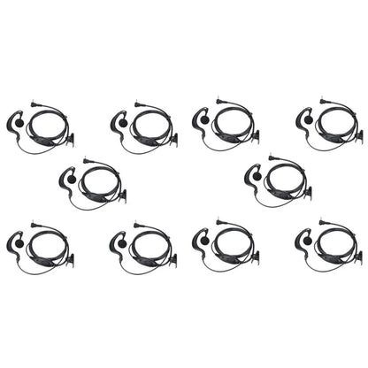 10x 1Pin 2.5mm Ear Hook PTT Mic Earpiece Microphone Headset for Motorola Talkabout TLKR T3 T4 T60 T80 MR350R T6200C MH230R Radio