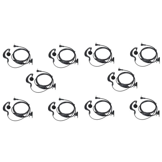 10x 1Pin 2.5mm Ear Hook PTT Mic Earpiece Microphone Headset for Motorola Talkabout TLKR T3 T4 T60 T80 MR350R T6200C MH230R Radio