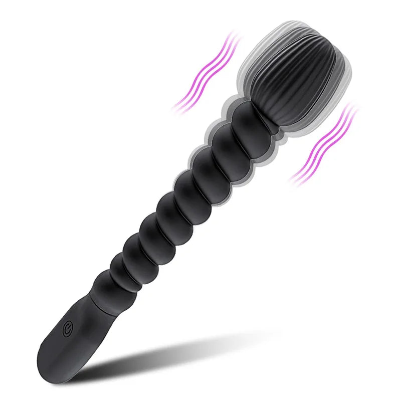 Soft Butt Plug Stimulator Vibrating Sex Toy for Adults Prostate Massage Powerful 10 Speeds Anal Beads Vibrators Female for Women