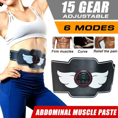 EMS Intelligent Abdominal Muscle Body Slimming Belt Massage Stickers Stimulator Fitness Home Gym Electric Hip Trainer Abdomen