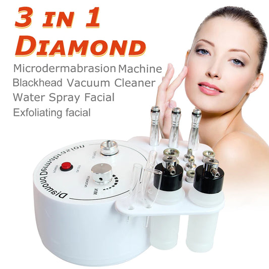 3 in 1 Microdermabrasion Machine Water Spray Exfoliating Facial Beauty Diamond Peeling Dermabrasion Face Skin Care Devices