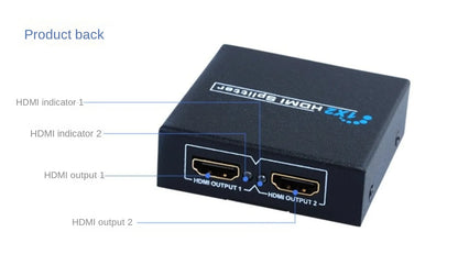 1x2 HDMI Splitter - 4K*2K 3D Support, 1 Input 2 Output, HDMI Distribution