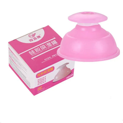 BXA Silicone Vacuum Cup Body Massager Anti Cellulite Vacuum Cans Silicone Suction Cups Back Neck Full Body Massage Helper