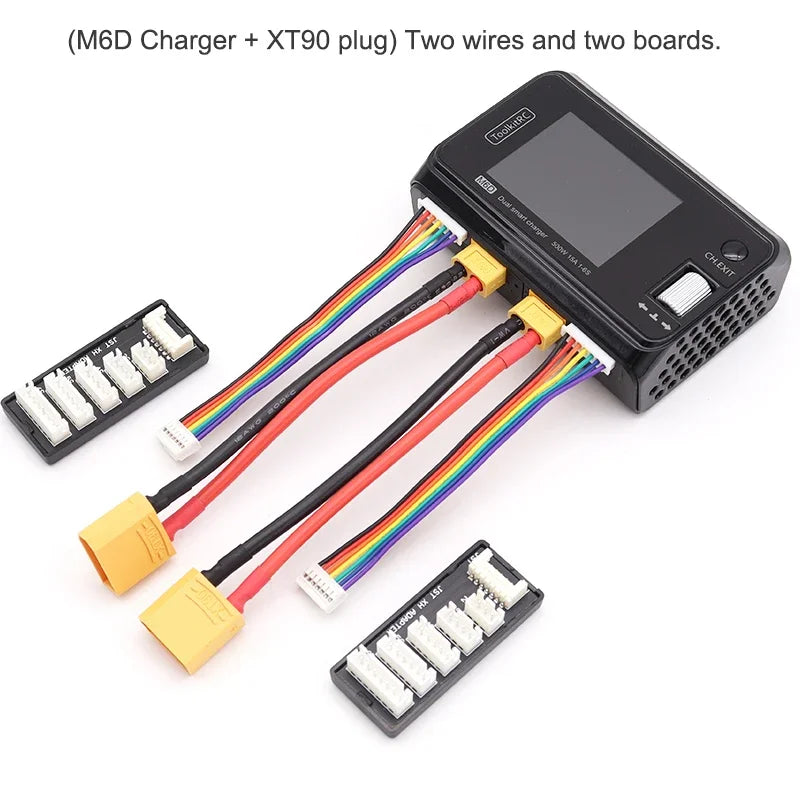 ToolkitRC M6D 15Ax2 DC Dual-channel Mini Charger Discharger for Output 1-6s Lipo LiHV Lion NiMh Pb Cell Checker Tester