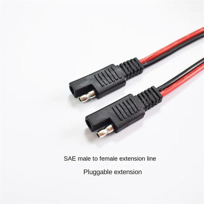 1m Pure Copper 1.31mm² 15A Solar Inverter PV Battery SAE Power Extension Cable (Male To Female)