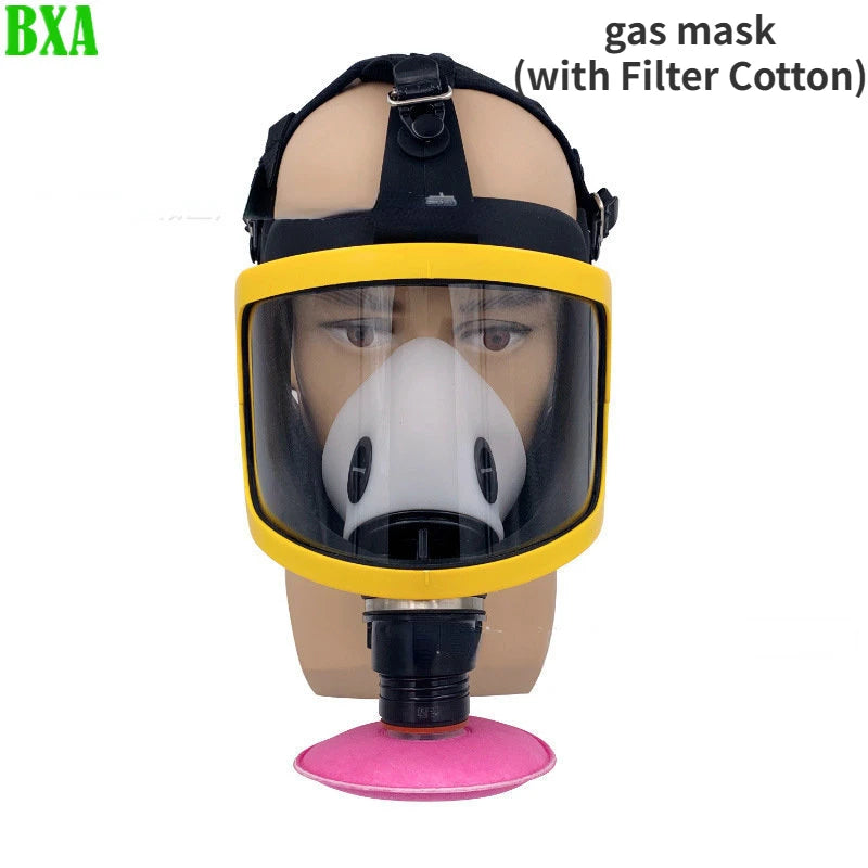 Protective Full Gas Mask Painting Spraying Organic Vapor Pillar Shaped Dustproof Silicone Chemcial Safety Proof Dust Facepiece