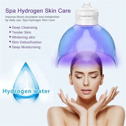 Multi-functional Hydrogen Therapy Oxygen Mask Beauty Spray Moisturizing Elements LED Red Blue Spectrometer Photon PDT Beauty