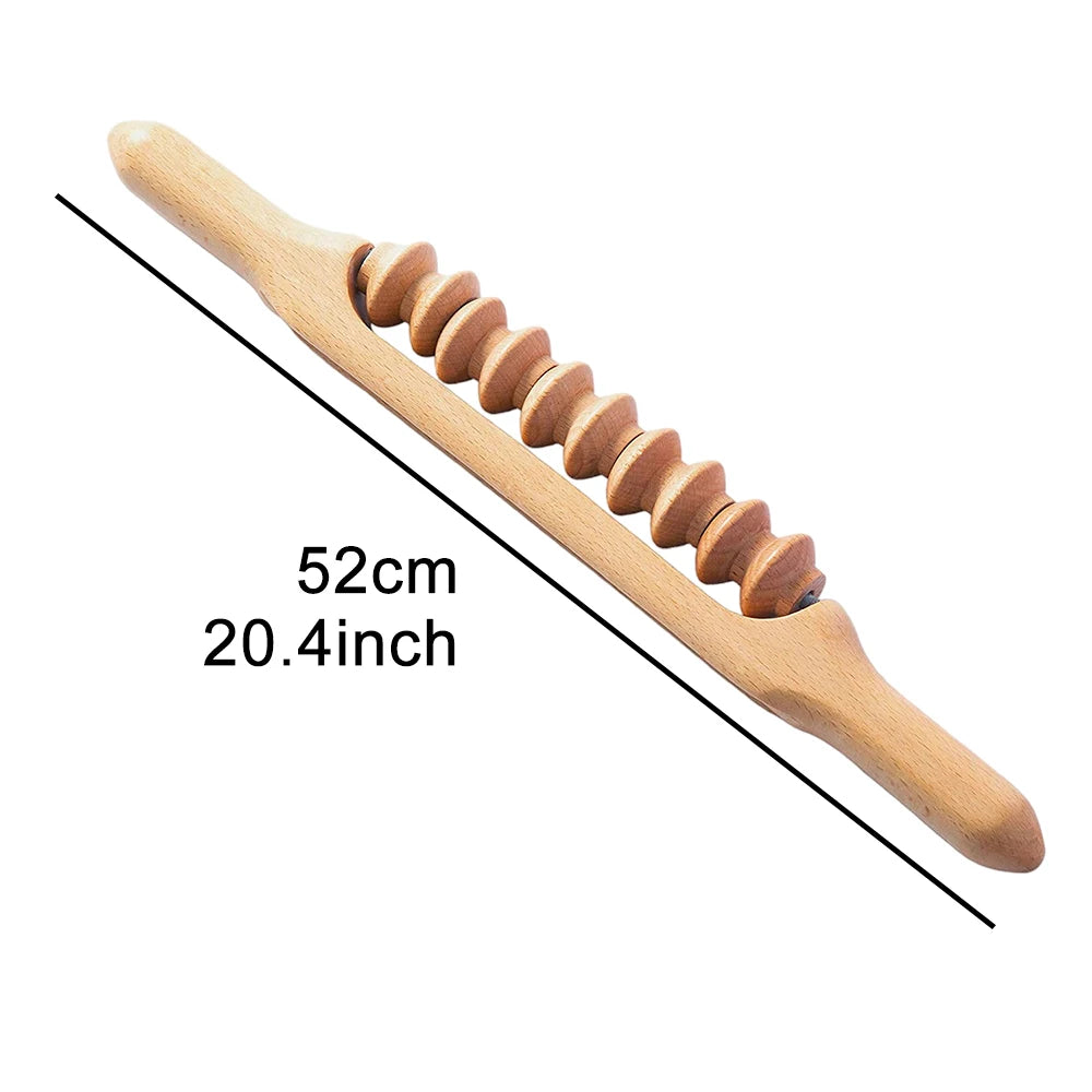 1pc Massage Roller Wooden Therapy Massage Tool Handheld Trigger Point Manual Muscle Relaxation Rolle Stick