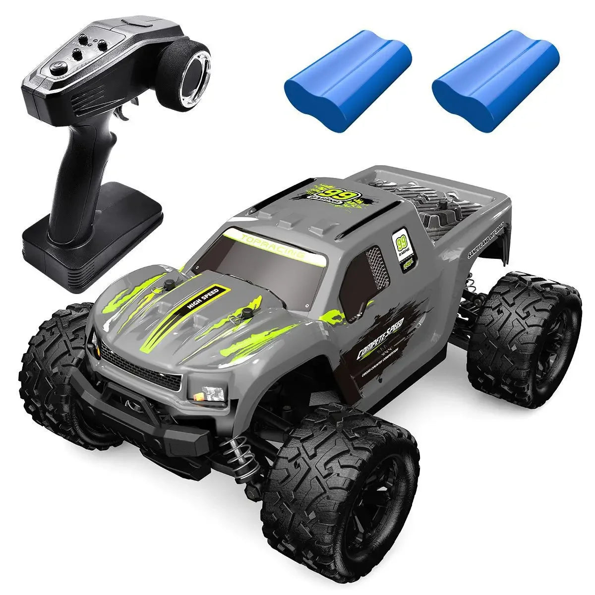 1/18 Scale 4WD Off-Road Monster Trucks RC Cars with 38KM/H High Speed, 2.4 GHz Remote-Controlled Electric All Terrain Car Toys