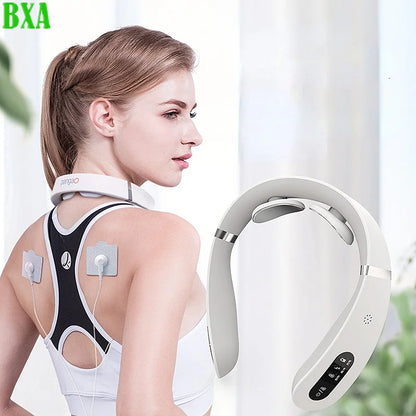 Smart Voice Guidance Cervical Neck Massager Hot Compress Cervical Spine Massager Body Stretch Care Pulse Massage PG-2601B18