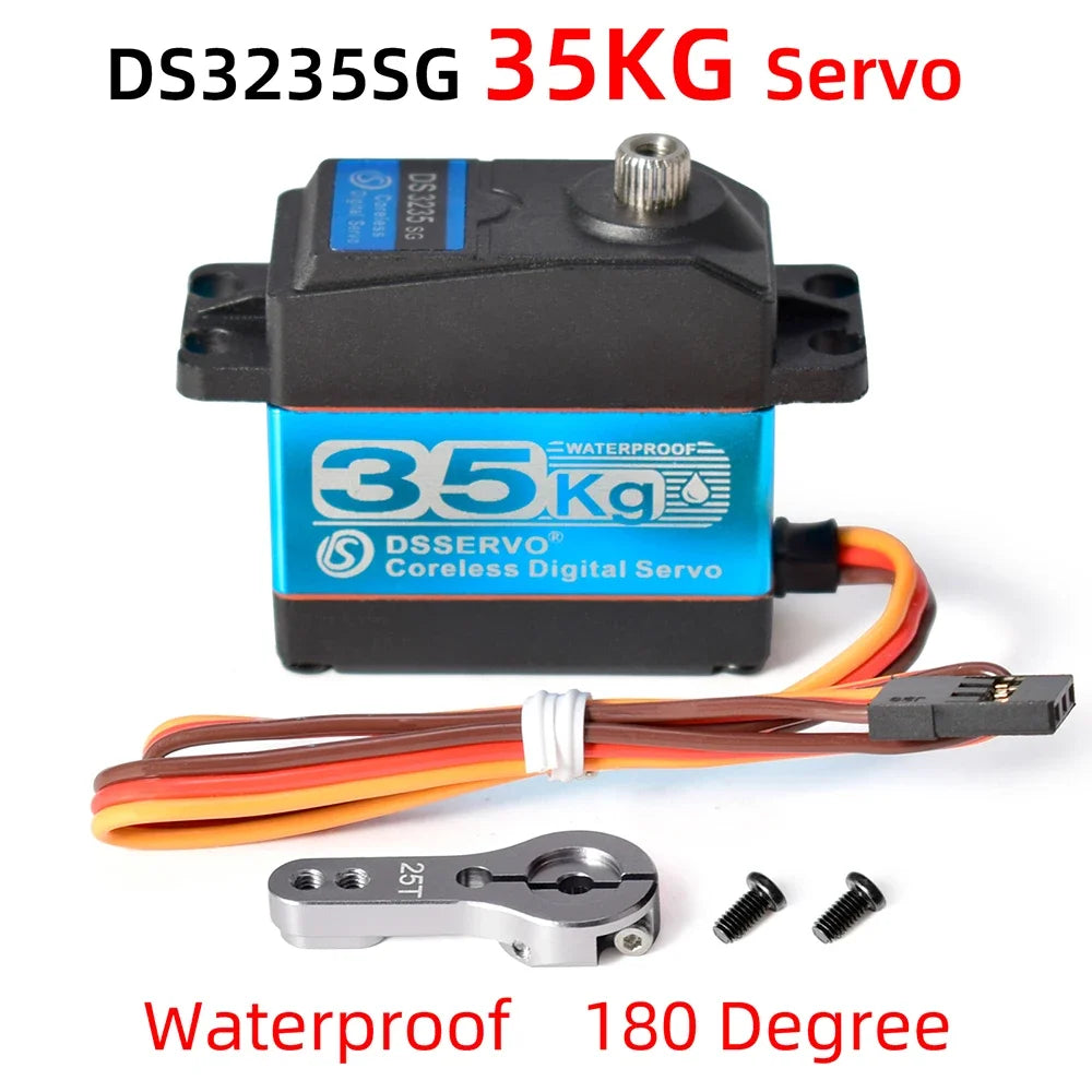 Waterproof Servo DS3235 35KG 180/270 Degree Metal Gear Digital Servo Baja Servo W/Metal Arm for 1/8 1/10 1/12 RC Cars