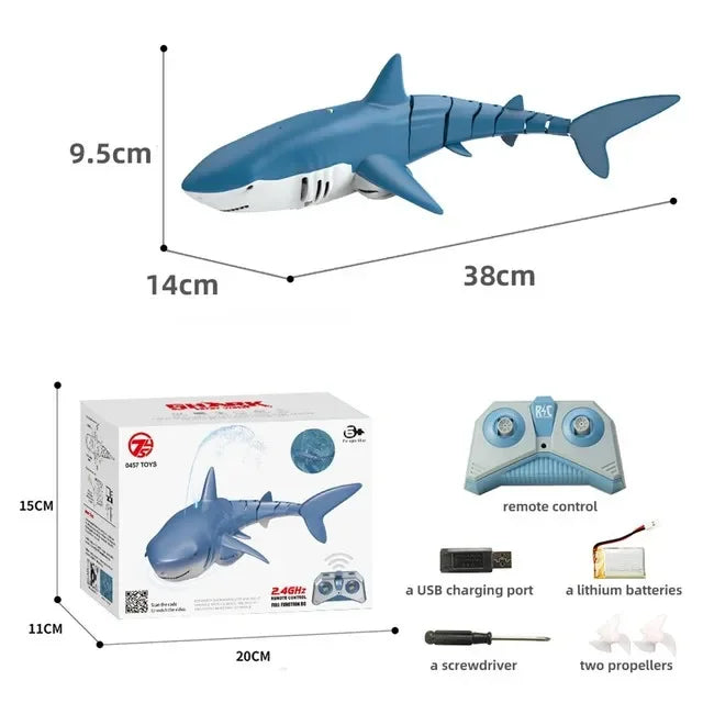 Smart Rc Remote Controlled Shark Charging Bionic Electric Motor Fish Simulation Rocking Fish Summer Children's Water Toys