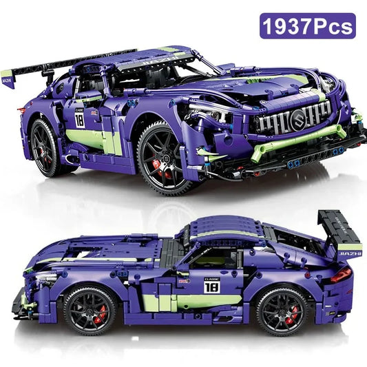 Technical Expert 1937Pcs Famous Racing Sport Car Model Building Blocks City Kids Adult Gifts Super Speed Vehicle Bricks MOC Toys