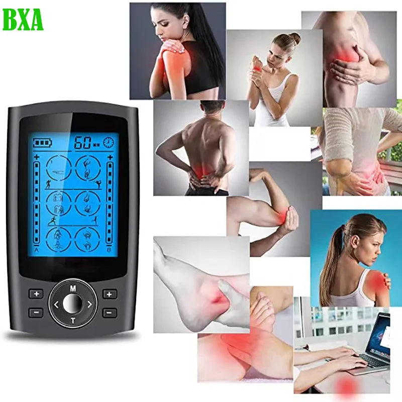 New 36 Modes Tens Muscle Stimulator Electric EMS Acupuncture Body Massage Digital Therapy Slimming Machine Electrostimulator