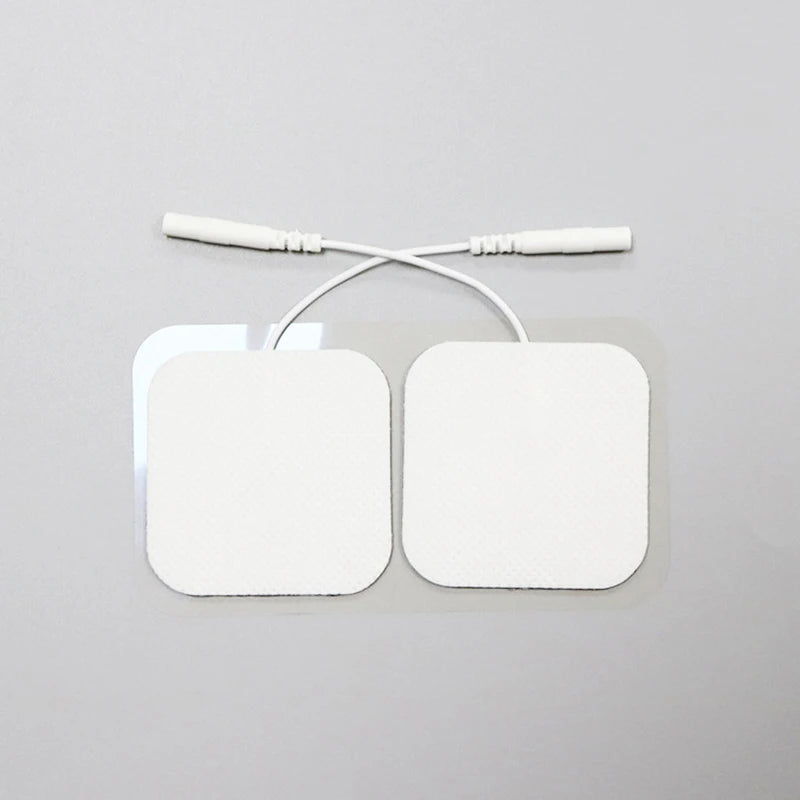 2PCS Silicone Gel TENS Pads EMS Electrode Patch Nerve Muscle Stimulator Tens Electrodes Digital Acupuncture Physiotherapy 4*4cm