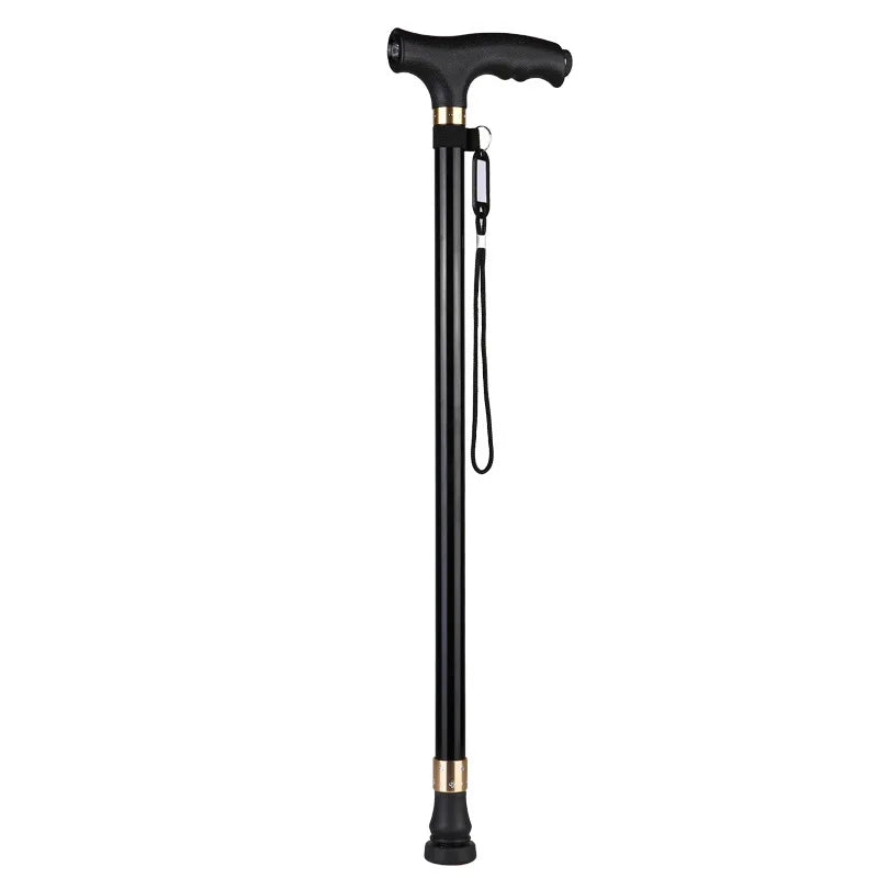 Non-slip Telescopic Walking Stick for The Elderly Mothers Fathers Limited Mobility Led Light Walk Cane Aluminium Metal Crutches