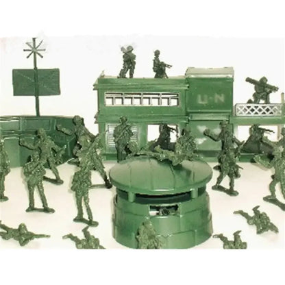 56PCS 5CM Military Soldiers Model Set Sand Table Scenario Kit Figures Accessories Model for Kids Children Christmas Gift Toys