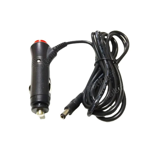 2m Copper 0.5mm² Car Charger Power Cable with Button Switch - 12V 5A Cigarette Lighter To DC5.5*2.1 Jack