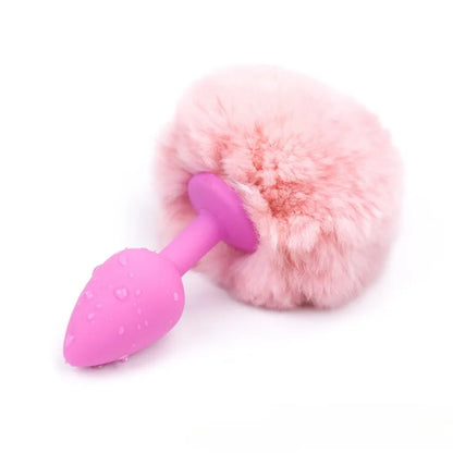 1pc BDSM Erotic Anus Toys Silicone Anal Plug Rabbit Tail Butt Plug Cosplay Games Flirt Sex Toys Gift for Female Male Couples Gay