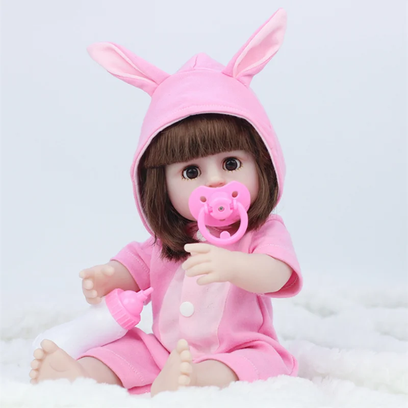 38CM Reborn Doll Imitation Baby Soft Adhesive Doll Children's Toy Doll Toy Toddler Girl Birthday Gift Dolls Accessories