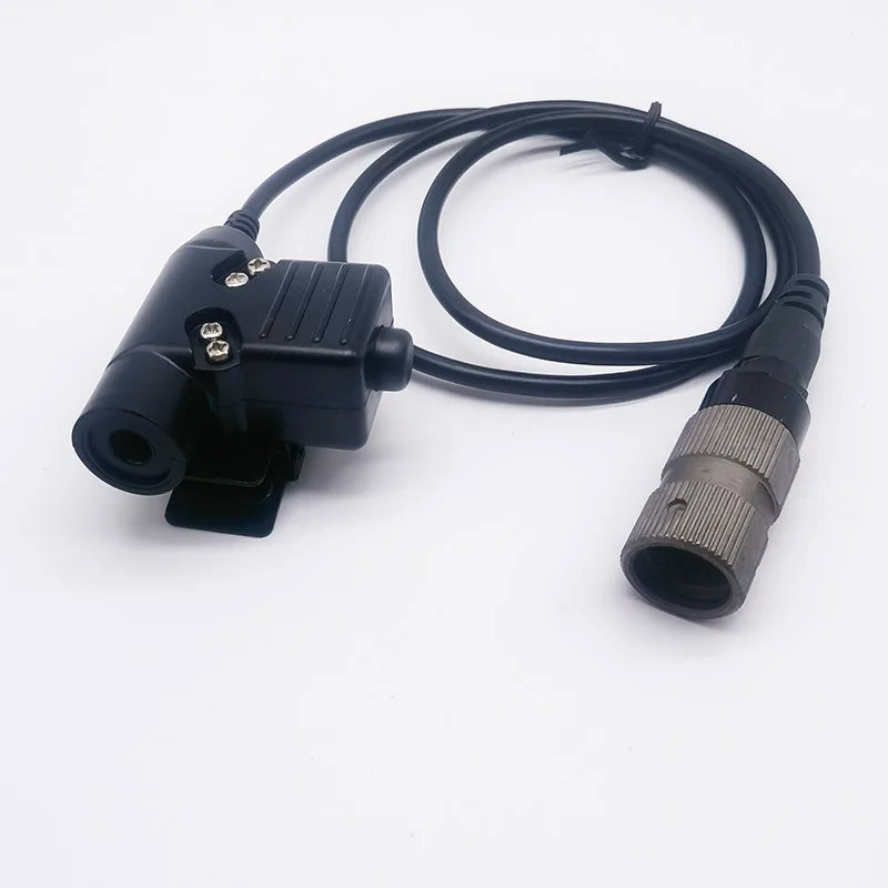 U94 V2 PTT Z-Tactical Headset Adapter to RAC 6-Pin PRC-148 152 Plug Cable for TAC-SKY/WADSN PELTOR/MSA Military Radio Headset